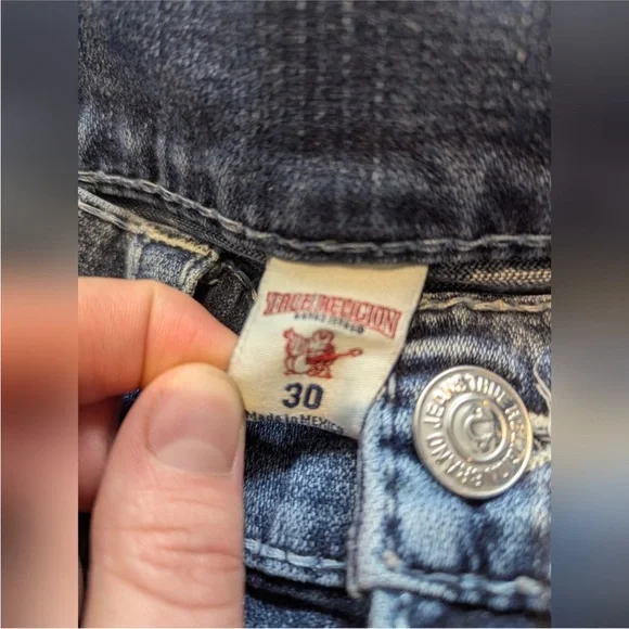 True Religion Blue Ricky Straight Leg Jeans - Picture 8 of 8